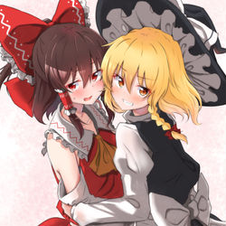 This is a pixiv picture whose title is 春レイマリ！.