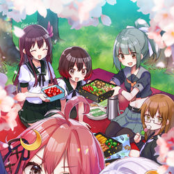 This is a pixiv picture whose title is 六水戦お花見.