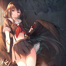 This is a pixiv picture whose title is ▼.