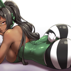 This is a pixiv picture whose title is Cyron Tanryoku (Bunny suit).