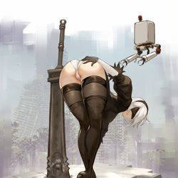 This is a pixiv picture whose title is 2B.