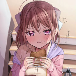 This is a pixiv picture whose title is もぐもぐ……むぐっ！？.