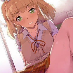 This is a pixiv picture whose title is 教室にアタシ達しかいないけど☆どうする？.