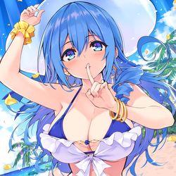 This is a pixiv picture whose title is 水着藍さん.