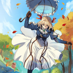 This is a pixiv picture whose title is ヴァイオレット.