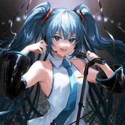 This is a pixiv picture whose title is 初音.