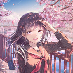 This is a pixiv picture whose title is 笑顔.