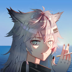 This is a pixiv picture whose title is 看海事件.