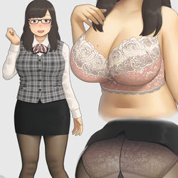 This is a pixiv picture whose title is OLお姉さん下着.