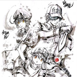 This is a pixiv picture whose title is 【極道畫師】工作細胞.