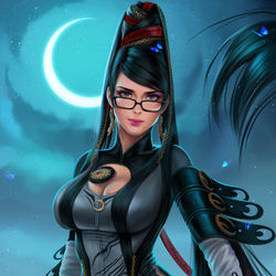 This is a pixiv picture whose title is Bayonetta.