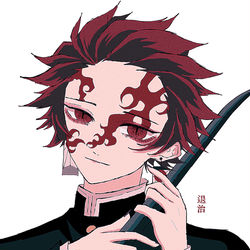 This is a pixiv picture whose title is 鬼.