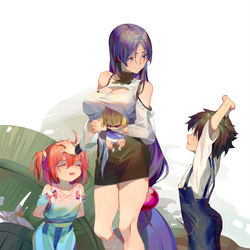This is a pixiv picture whose title is 母子おでかけ 奶光.