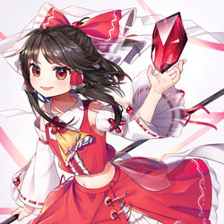 This is a pixiv picture whose title is ルビー×透明×霊夢.