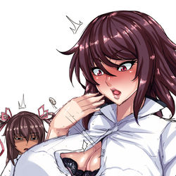 This is a pixiv picture whose title is 制服不知火ママ.