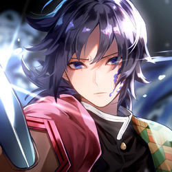 This is a pixiv picture whose title is 水柱　冨岡義勇.