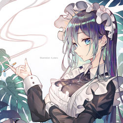 This is a pixiv picture whose title is メイド.