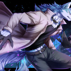 This is a pixiv picture whose title is おおかみ　さん.