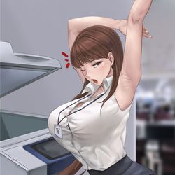 This is a pixiv picture whose title is OL.