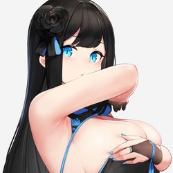 This is a pixiv picture whose title is 横が見たいの…？.