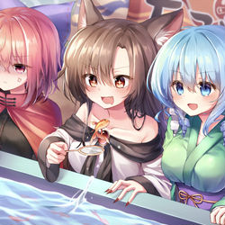 This is a pixiv picture whose title is 金魚すくい.