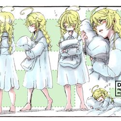 This is a pixiv picture whose title is 【幼女戦記】うとうと.