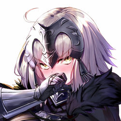 This is a pixiv picture whose title is うっかりマスターに本音を漏らす邪ンヌ.