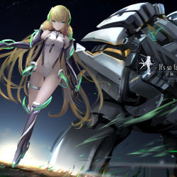 This is a pixiv picture whose title is 楽園追放.