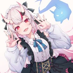 This is a pixiv picture whose title is 百鬼あやめ.