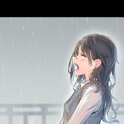 This is a pixiv picture whose title is 「大失恋」.