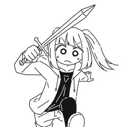 This is a pixiv picture whose title is 剣.