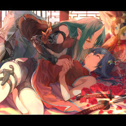 This is a pixiv picture whose title is ❤❤ ホシグマxチェン.