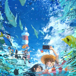 This is a pixiv picture whose title is 海が広がる.