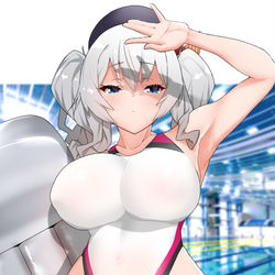 This is a pixiv picture whose title is 競泳水着鹿島さん.