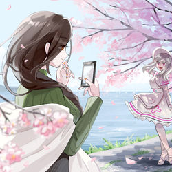 This is a pixiv picture whose title is お花見.