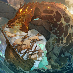 This is a pixiv picture whose title is 暴れ回れよ海底火山.