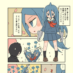 This is a pixiv picture whose title is サメガール　バニラソーダー味.