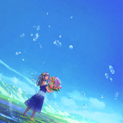 This is a pixiv picture whose title is 『いつの日か』.