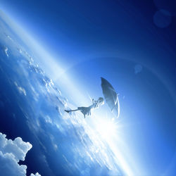 This is a pixiv picture whose title is 【まとめ】空と少女.