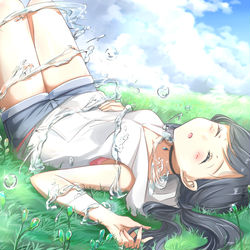 This is a pixiv picture whose title is 天気の子　『空の枷』.