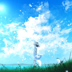 This is a pixiv picture whose title is 夏の海中少女。.