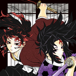 This is a pixiv picture whose title is 継国兄弟.