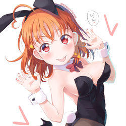 This is a pixiv picture whose title is 🍊息抜きに自分の趣味全開で描いた千歌ちゃん🐇.