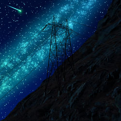 This is a pixiv picture whose title is アルプスの鉄塔.