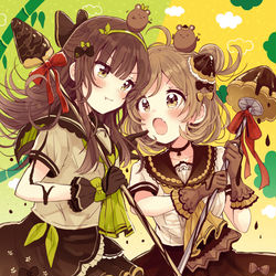 This is a pixiv picture whose title is きのこたけのこ戦争.