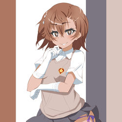 This is a pixiv picture whose title is メンタルアウトでみっちり洗脳された御坂お姉さま！.