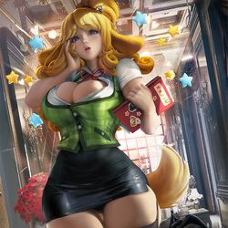 This is a pixiv picture whose title is 伊莎贝拉 Isabelle humanoid.