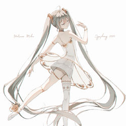 This is a pixiv picture whose title is 蓄音機ミク！.