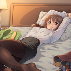 This is a pixiv picture whose title is 挑発的な表情の.