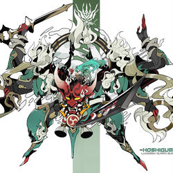 This is a pixiv picture whose title is 鬼武人.